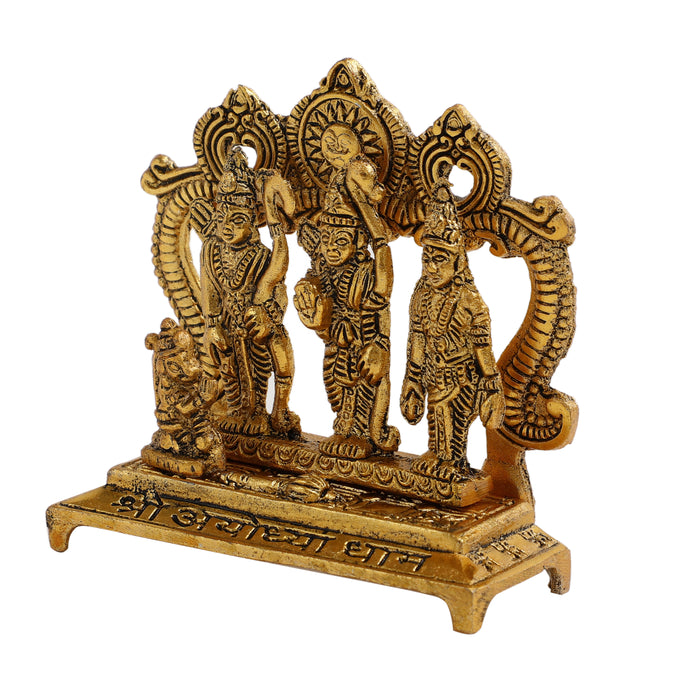 Lord Ram Darbar With Sita Laxman And Hanuman Ji Metal Showpiece