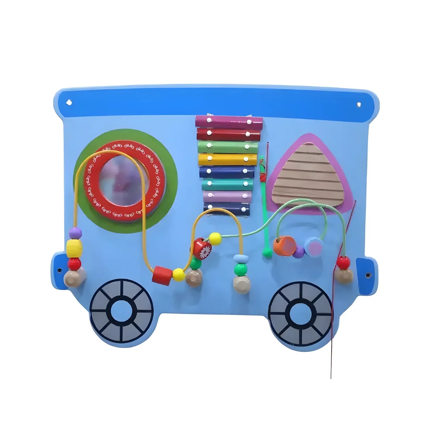 Elegant Creativity Wall Toy Train with Motor Skill Development (Set of 3)