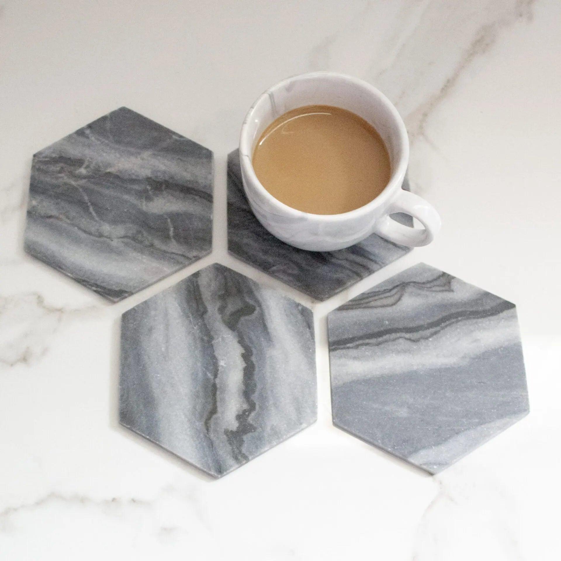 Grayscale Coasters | Marble