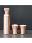 Glossy Straight Copper Bottle Set with Glasses | Tumbler Set & Drinkware Tamba Glass