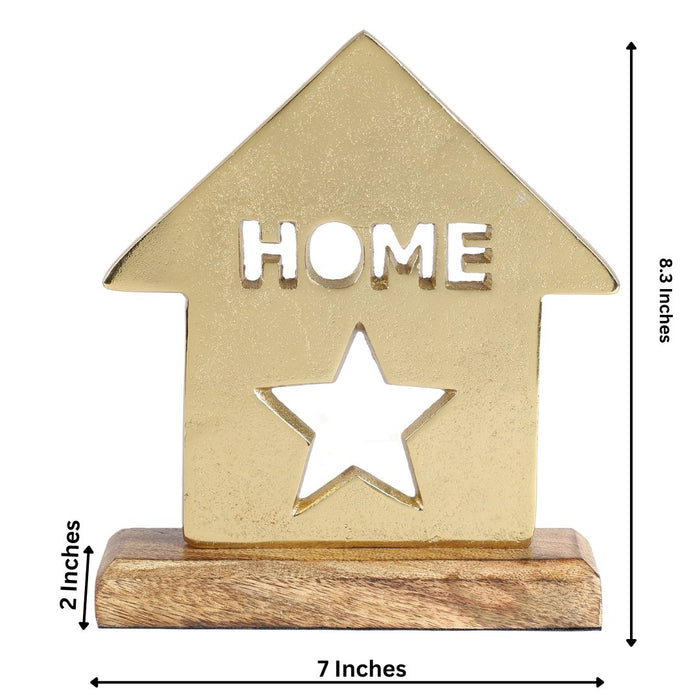 Home & Star Decor Showpiece | - Gold