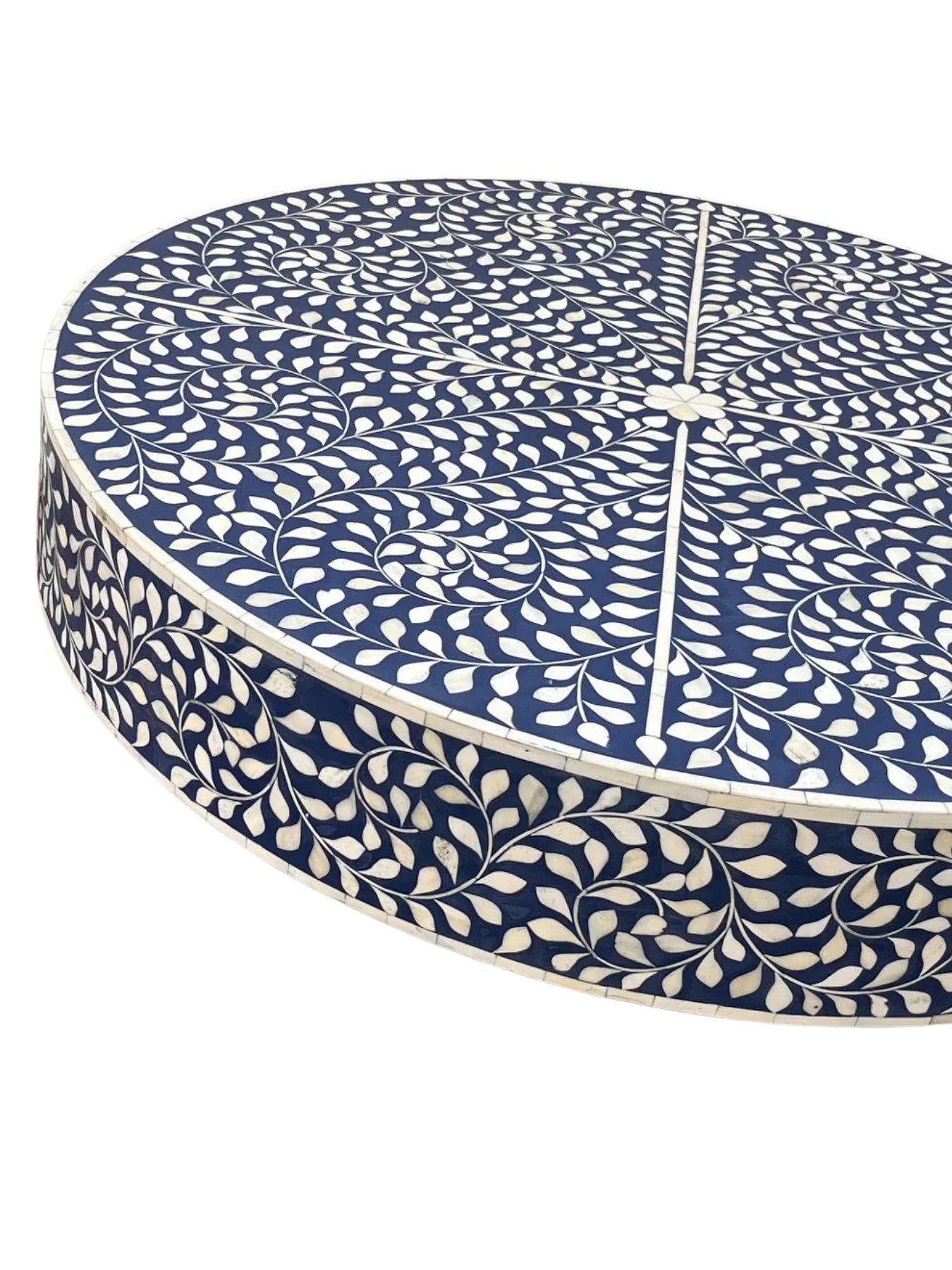 Inlay Blue Round Coffee Table