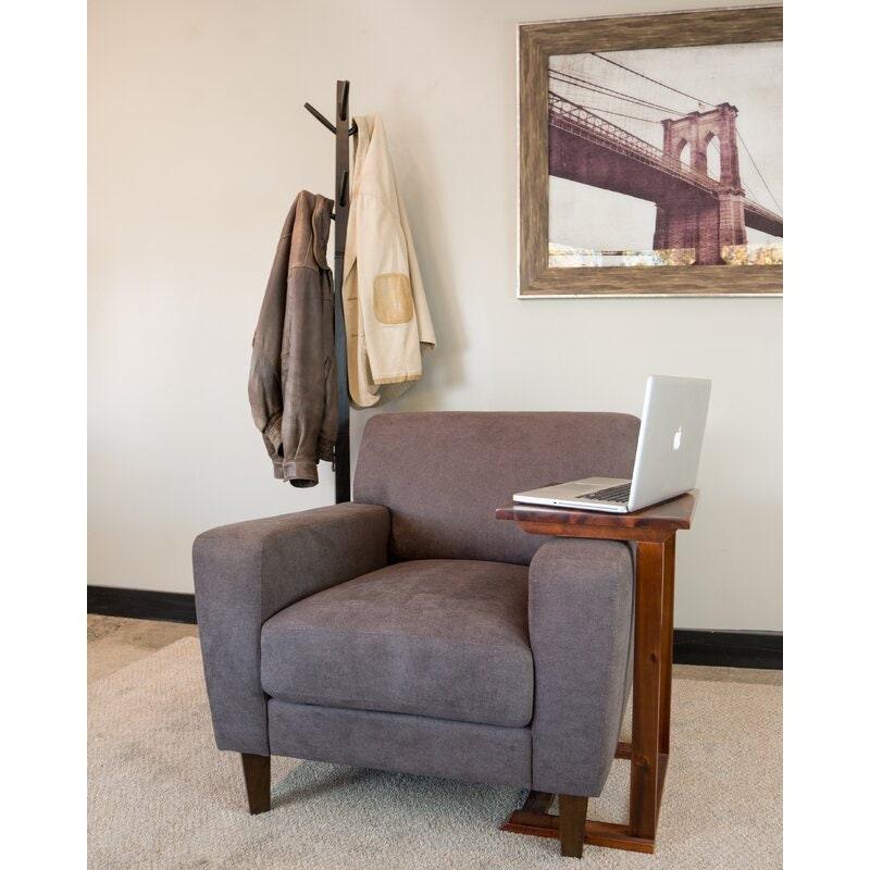 Ello Sheesham End Table | Wooden Side Table for Living Room | Small Corner Table