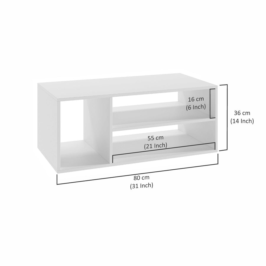 Coffee Table for Living Room with Storage Shelf - Medina