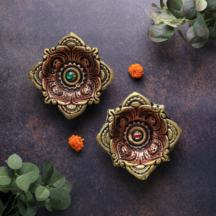 Square Diya Set of 2