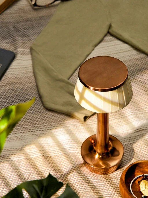 Paralume Cordless Rechargeable LED Table Lamp for Living Room | Retro Modern Design Lamp