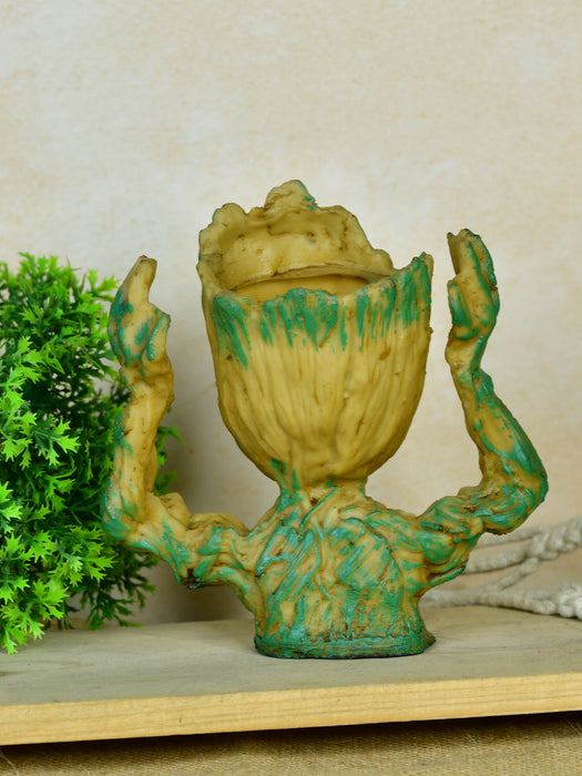 Groot Figurine Planter with Hands Up |  Artisan Home Decor & Functional Design