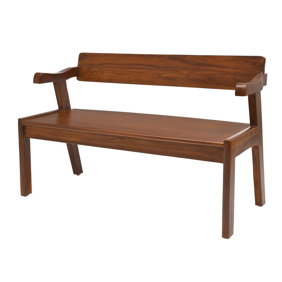 Mid Century Teak Wooden Bench | Elegant & Timeless Teak Seating Bench