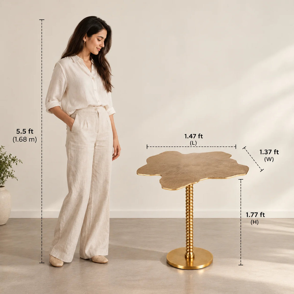 Bloom Sofa Side Table | Accent Table for Living Room | End Table