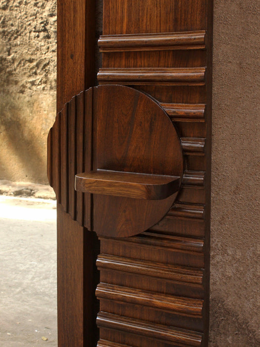 Sammukhin | Brown Teak Wood Wall Mirror