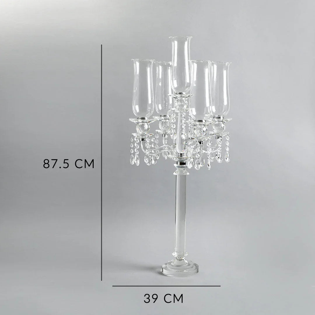 Toran 5-Arms Crystal Candelabra