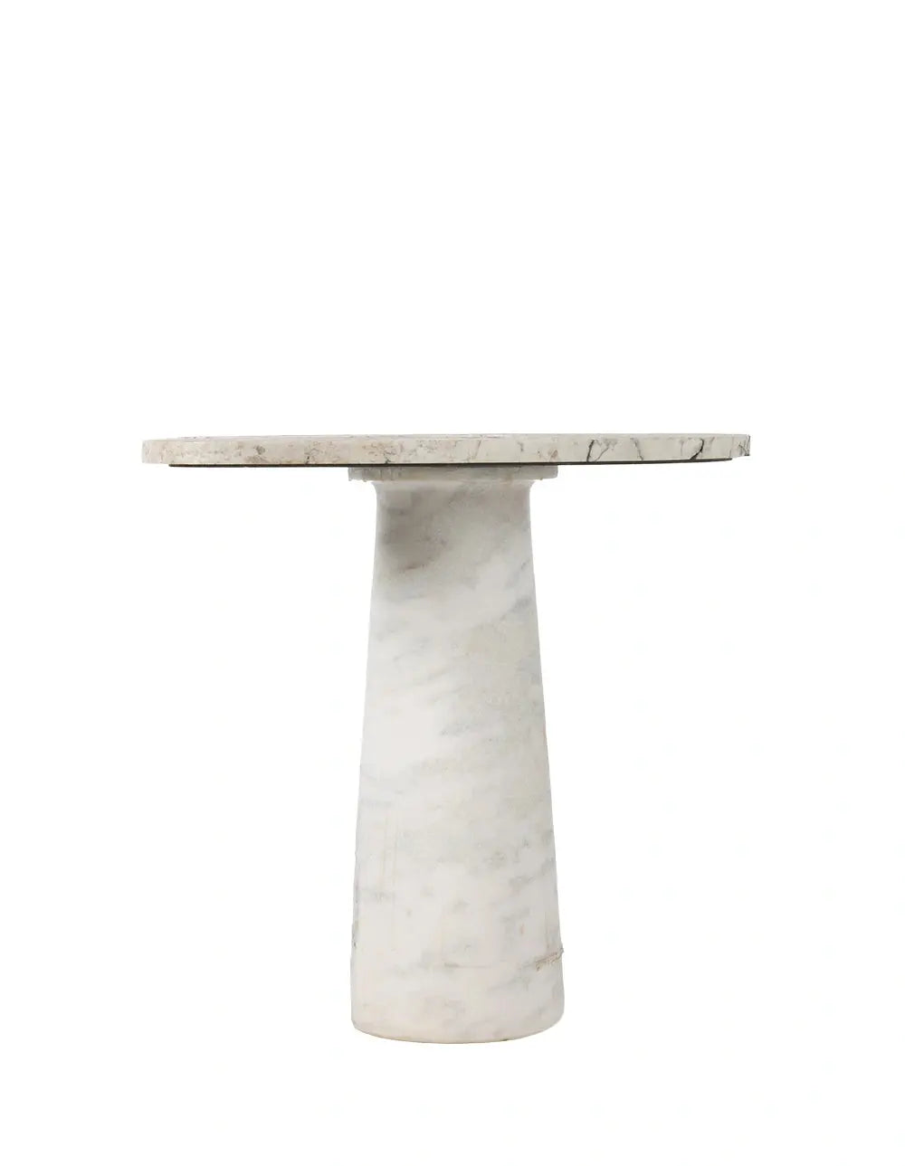 Orbit - White Marble & Alaska White | Side Table