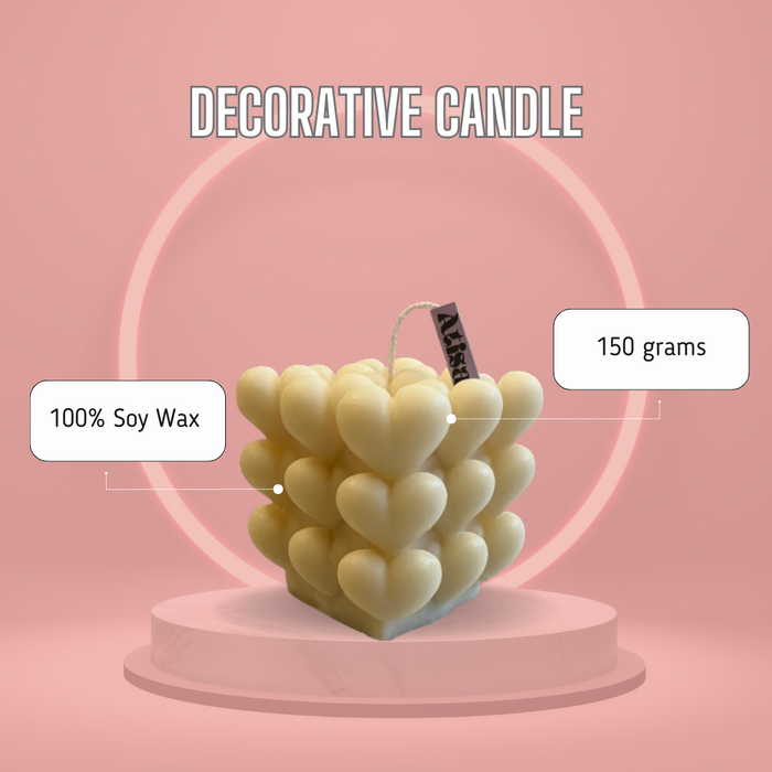 Heart Bubble Soy Wax Candle