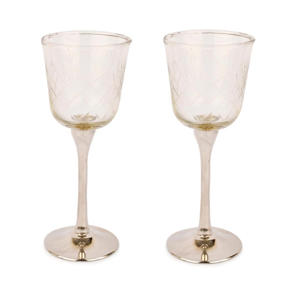 Brass Goblet Set of 2 (Nickel Finish)