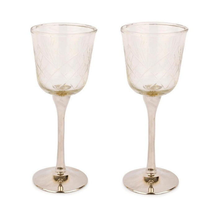 Brass Goblet Set of 2 (Nickel Finish)