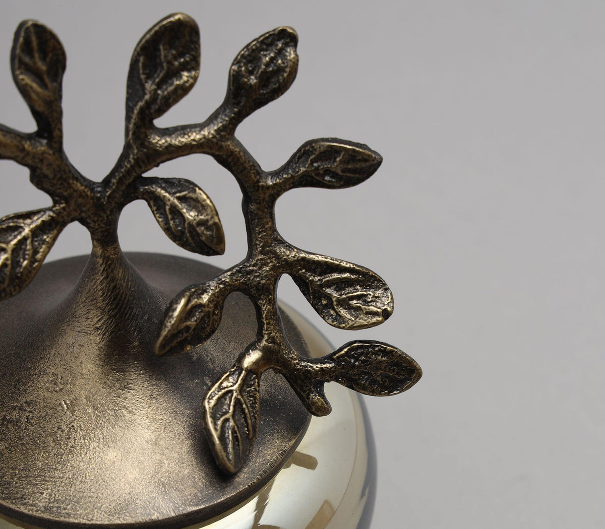 Antique Leaf Cotton Jar | Designer Home Decor Item