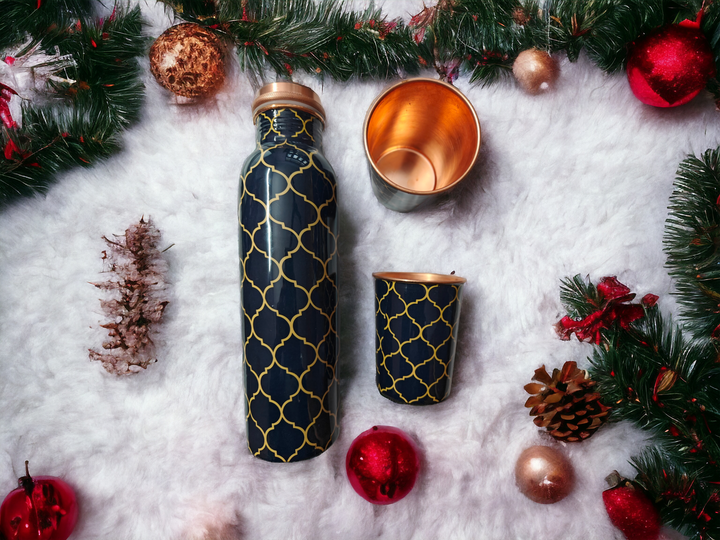 Copper Bottle Gift Set (with cleaning brush)