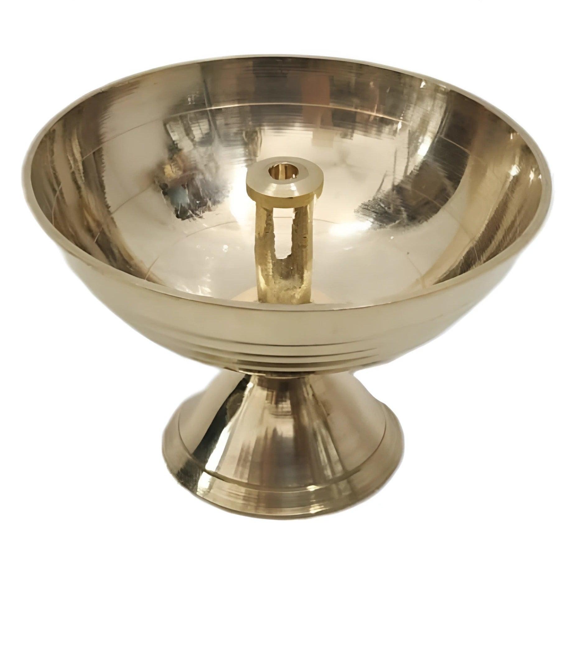 Pure Brass Pooja Diya – Traditional Oil Lamp for Aarti, Rituals, and Festivals