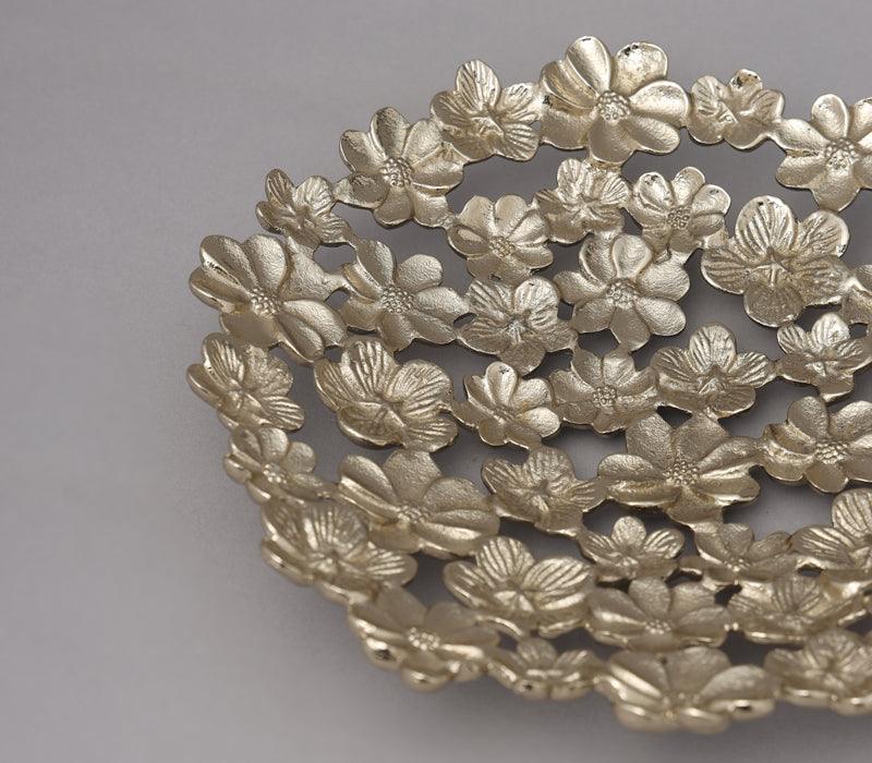 Blossom Platter | Gold Finished