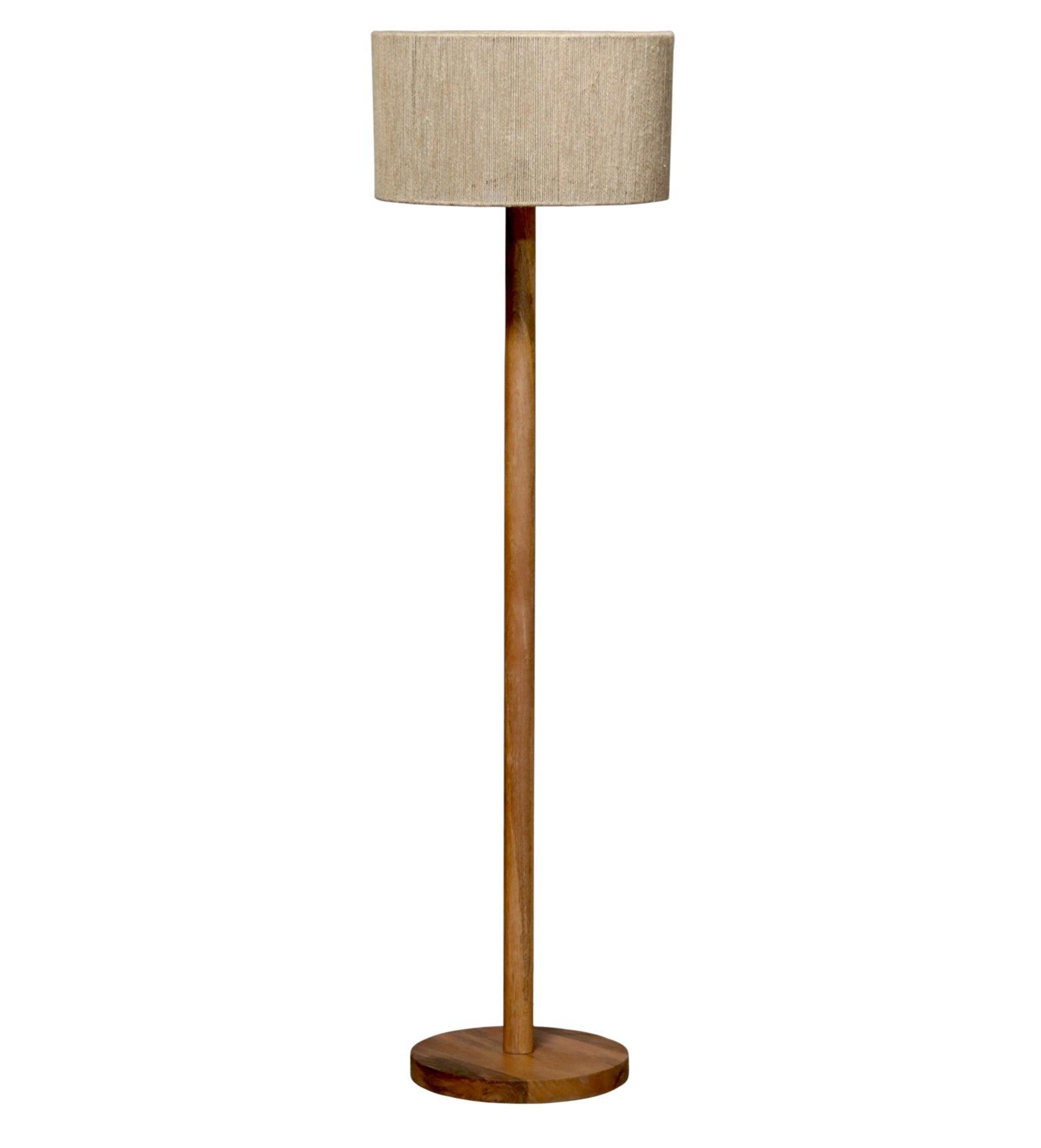 Natural | Wooden Column Floor Lamps