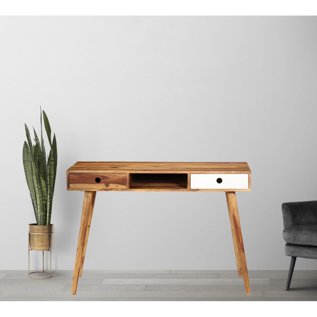Sheesham Wood Santosha Study Table With Two Drawer