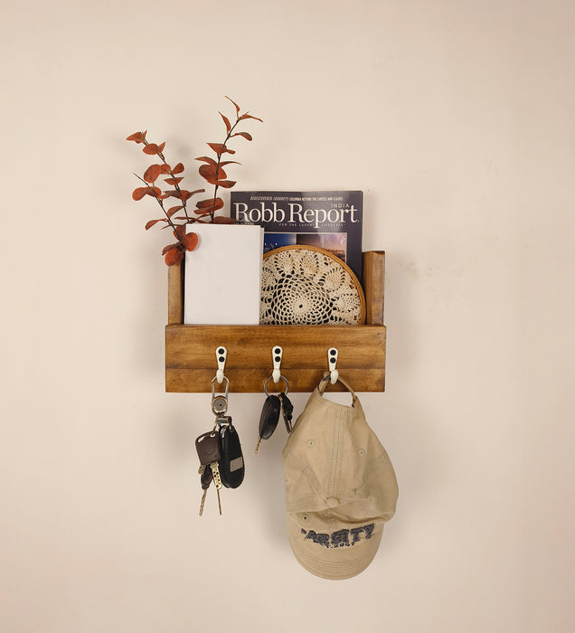 Tivoli Wooden Wall Organiser With Key Holders