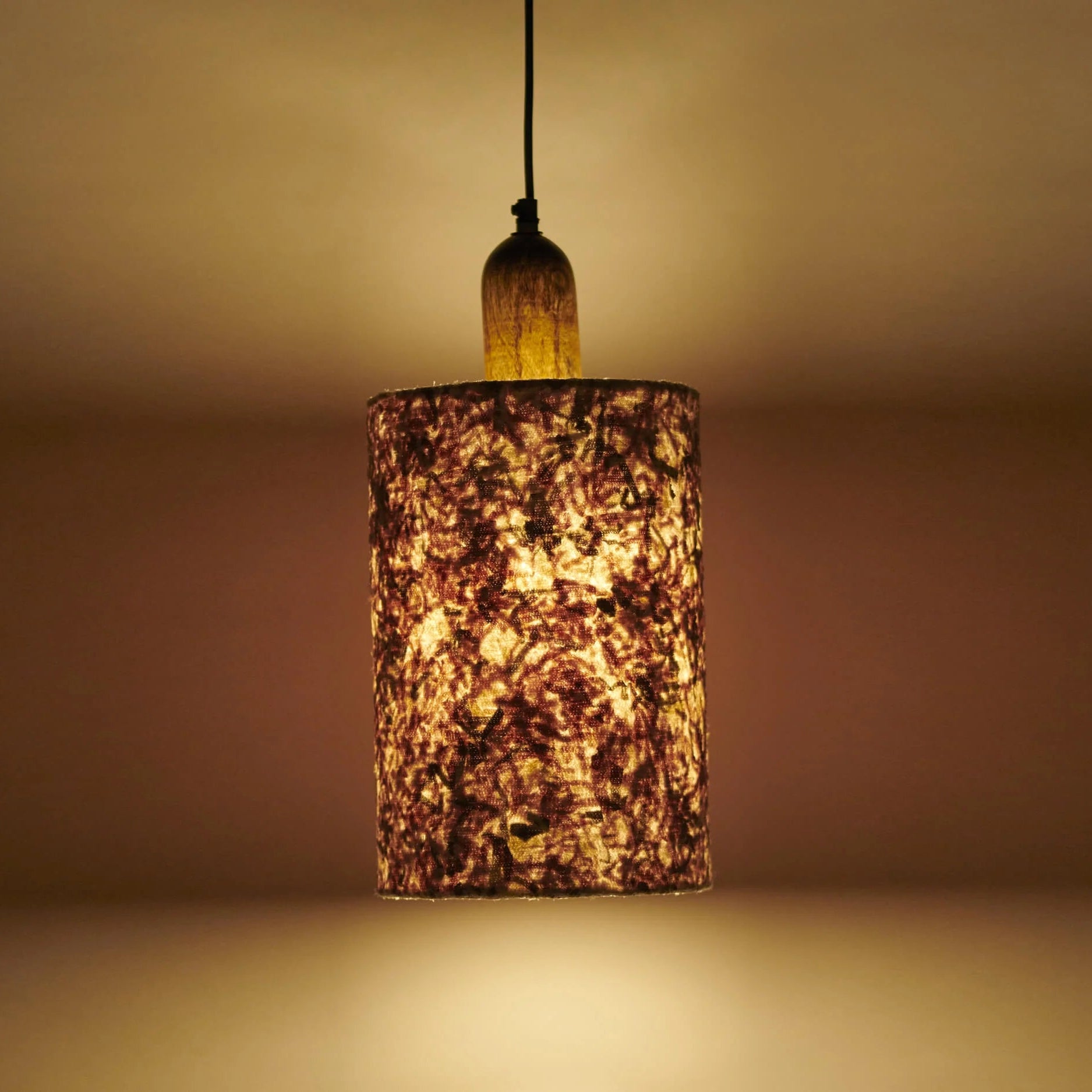 Flake Hanging Lamp Beige Tall