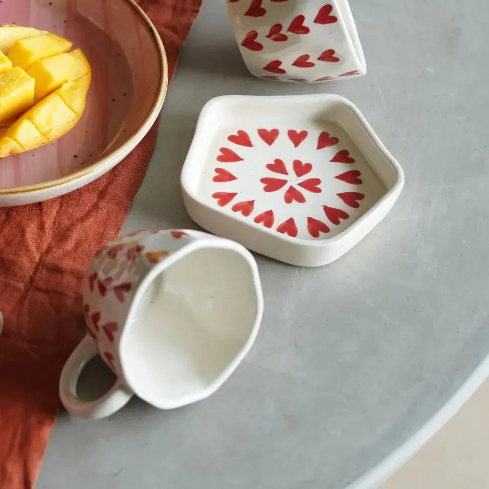 Stoneware Heart Tray