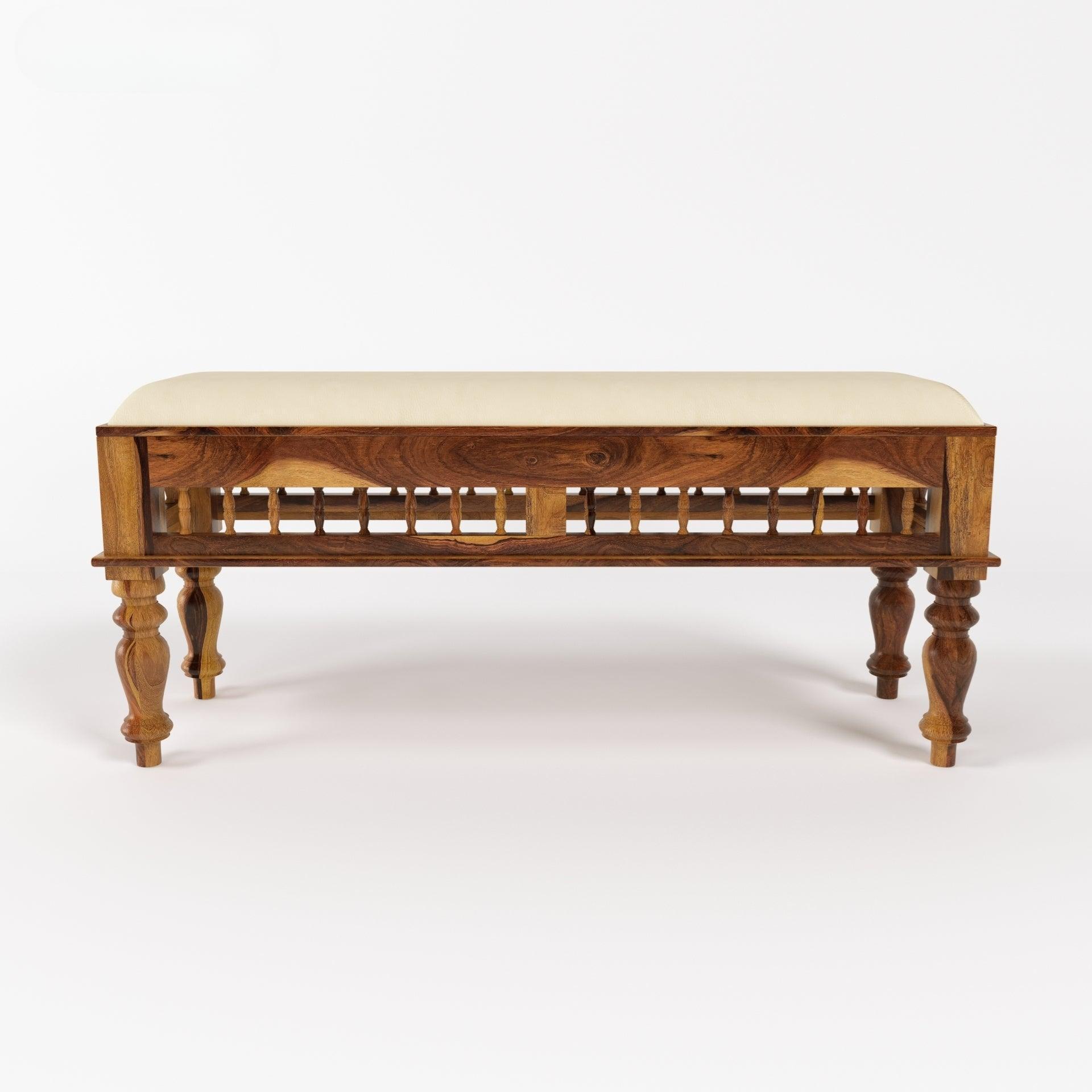 Rinika Bench | Decorative Siting for Living Room | Sheesham Wood Furniture