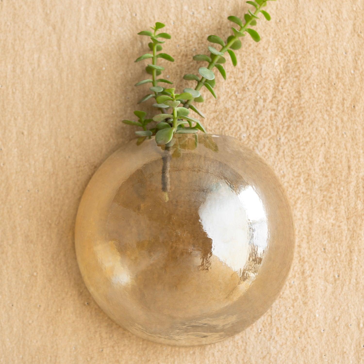 Elegant Handcrafted Glass Wall Vase for Home Décor | Drop Hanging Wall Décor
