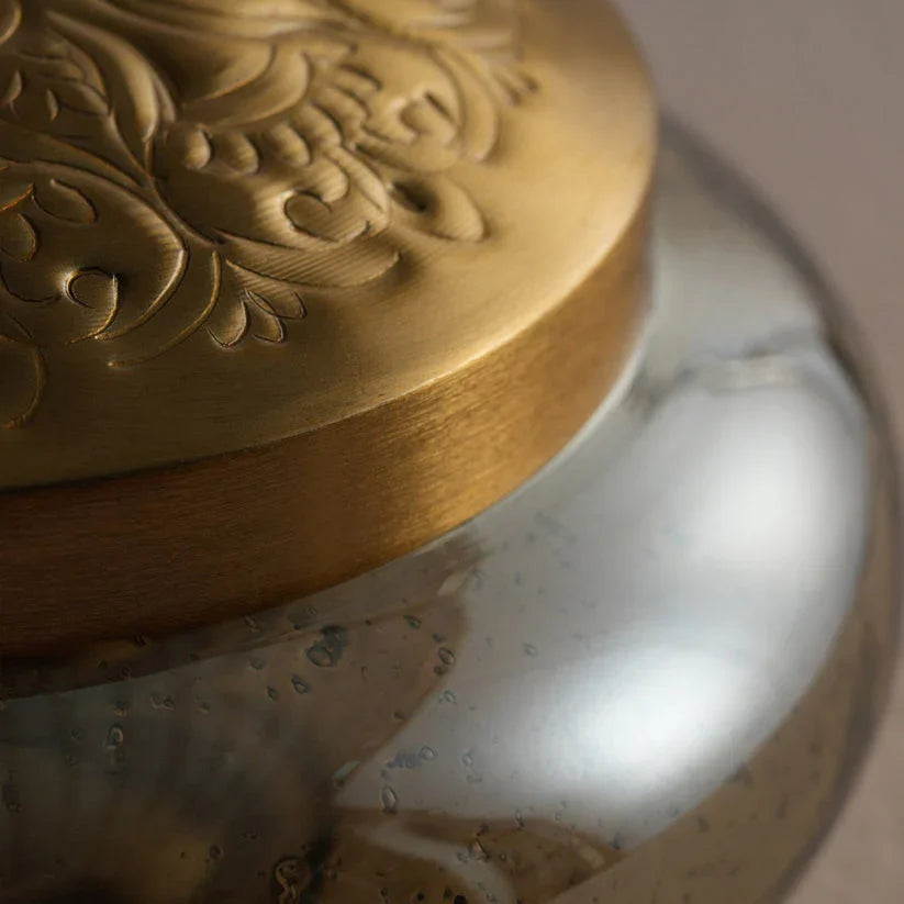 Arka Box | Brass antique on Metal and Smokey Luster on glass