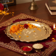 Pooja Thaal | Brass Gold