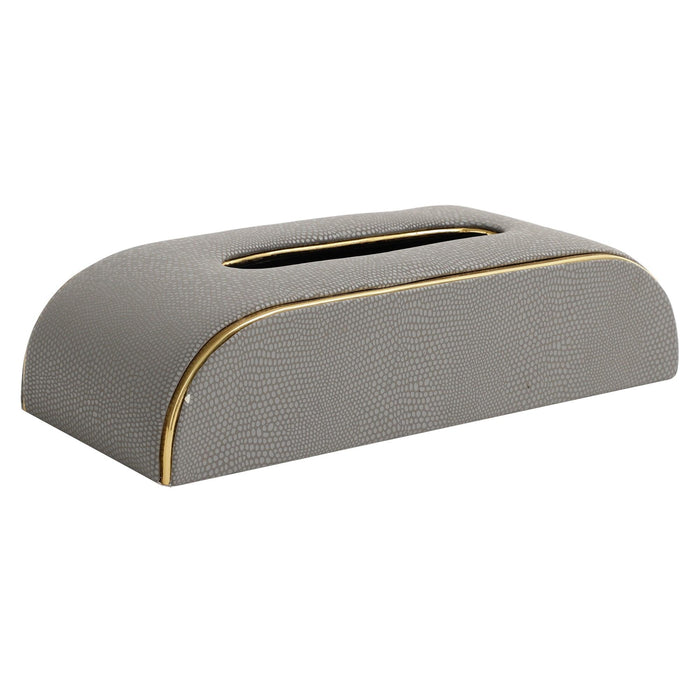 Sleek Slant Leather Napkin Box | Tissue Paper Holder