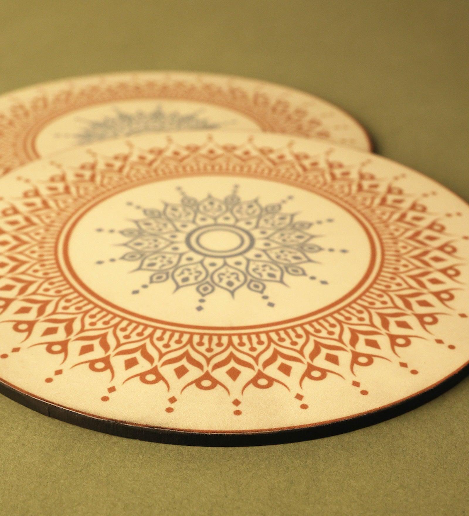 Blue Bloom Big Trivet (Set of 4)