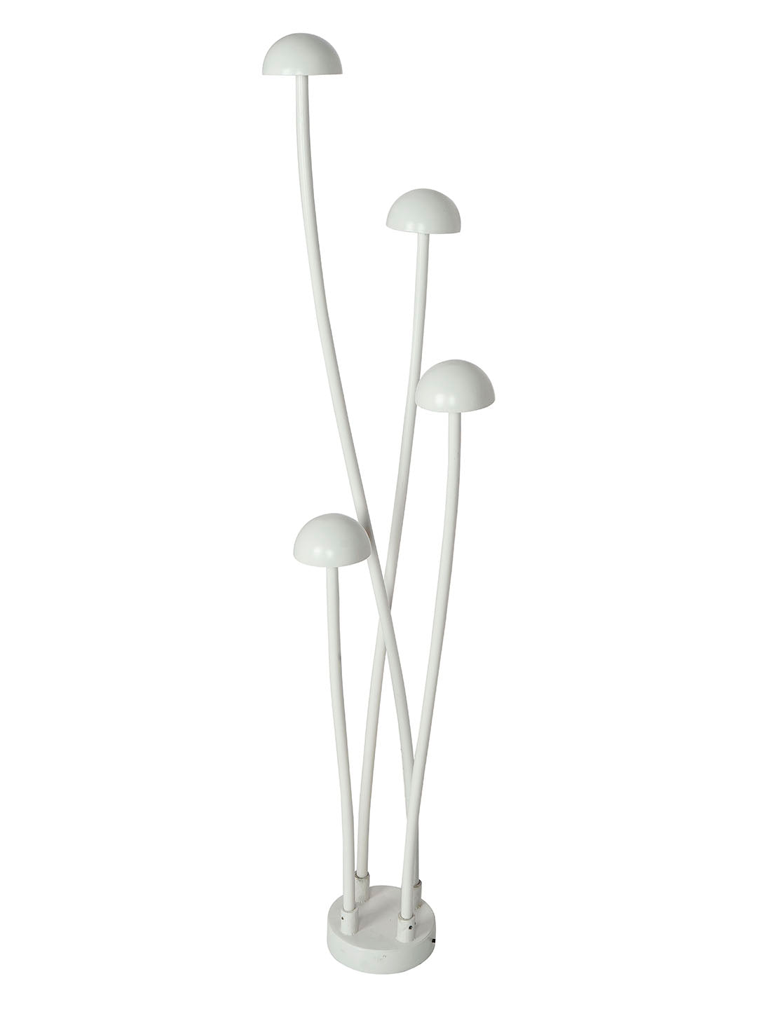 Enoki Modern LED Mushroom Bollard Lights | Off-White Garden Post Lamps