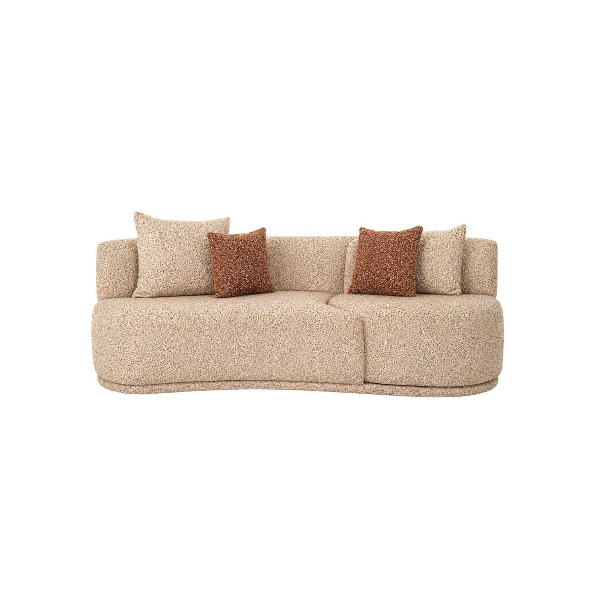 Velune Off White Boucle 3 Seater Swivel Sofa