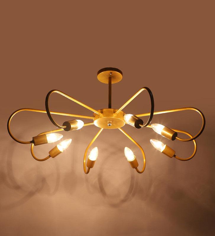 Antique Gold Iron Chandelier | E27 holder | without Bulb | Thelia