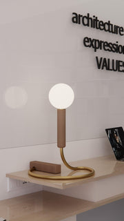 Vasant Table Lamps for Living Room | Teak Wood Modern Designer Table Lamps