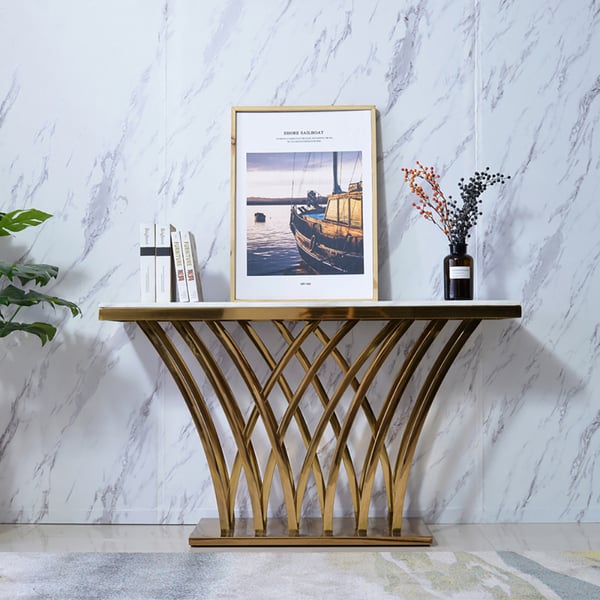 PVD Gold Console Table