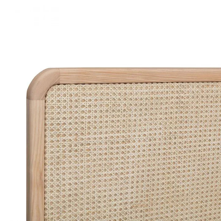 Carmen Teak Wood Rattan Bed
