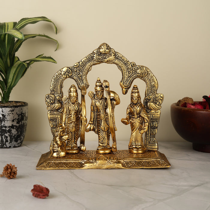 Lord Ram Darbar Sculpture with Sita, Laxman, and Hanuman Ji