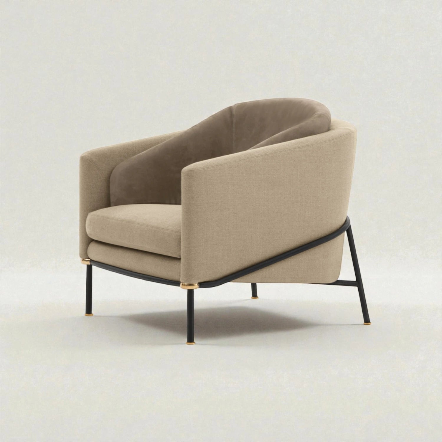 Nolan Metal Legs & Fabric Upholstery Armchair