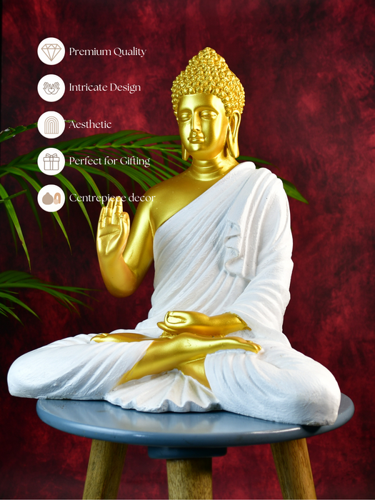 Resin Gold Buddha Decor