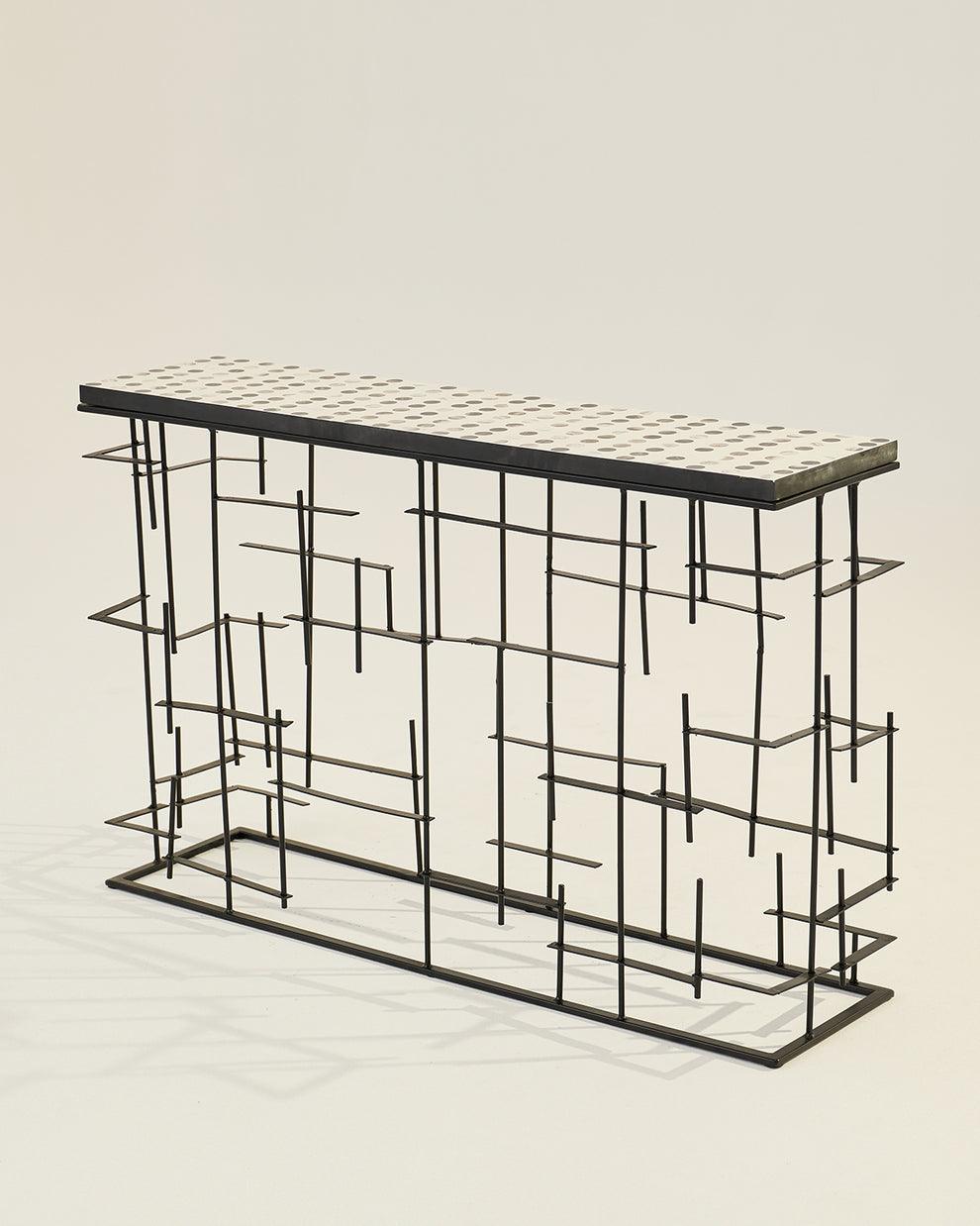 Checkerboard Chic console table | Minimalist Console Side Table