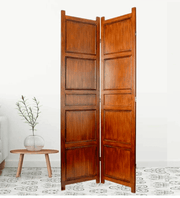 Folding Room Partition with Mango Wood & MDF Jali