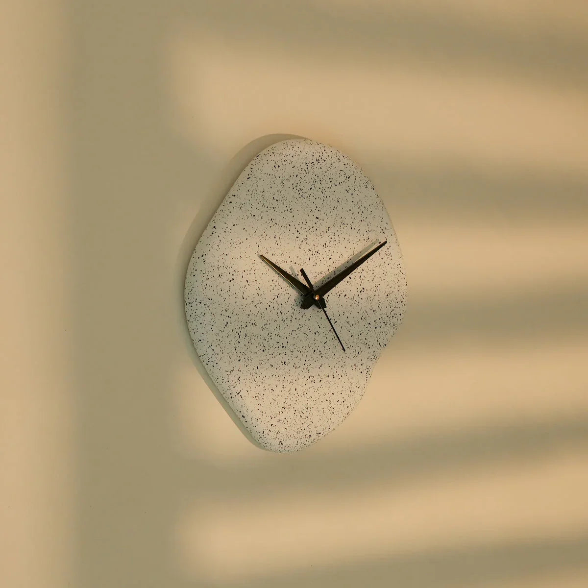 Modern Concrete Wall Clock | Silent Sweep, Chic White Design Perfect for Living Room Wall Decor