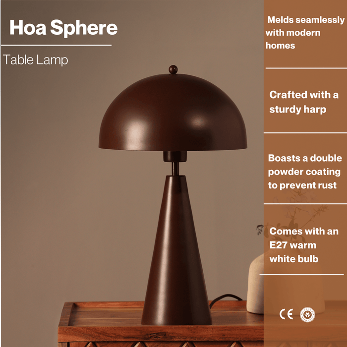 Buy Table lamp - Hoa Sphere Table Night Lamps | Bedside Lighting Decor by Fig on IKIRU online store