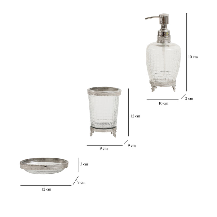 Alvario Crystal Cut Bathroom Set