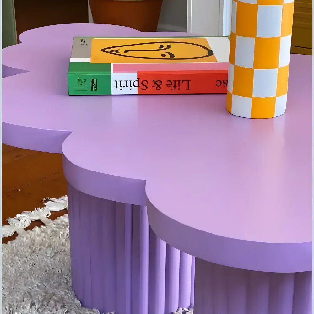 Toys Kid-Friendly Size & Safe Design Coffee Table for Kids (Purple)