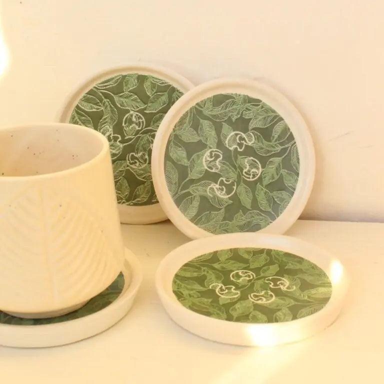 Elii Ceramic Coasters (Set of 4) |  Stoneware ceramic
